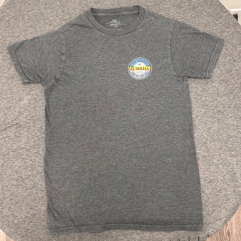 O Neill Mens Modern Fit Graphic T Shirt Gray Small The Original Santa Cruz Beach